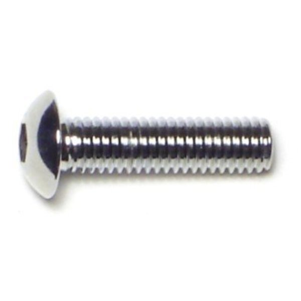 Midwest Fastener #10-32 Socket Head Cap Screw, Chrome Plated Steel, 3/4 in Length, 10 PK 74222